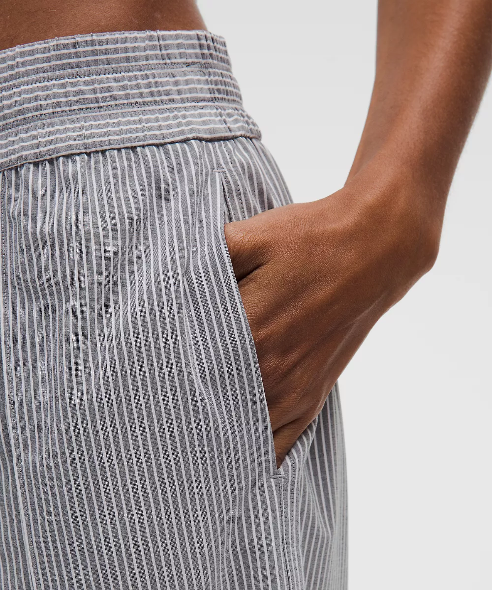 Pantalon court taille mi-haute Breezily — Hype Stripe Raceway Grey White, view 5
