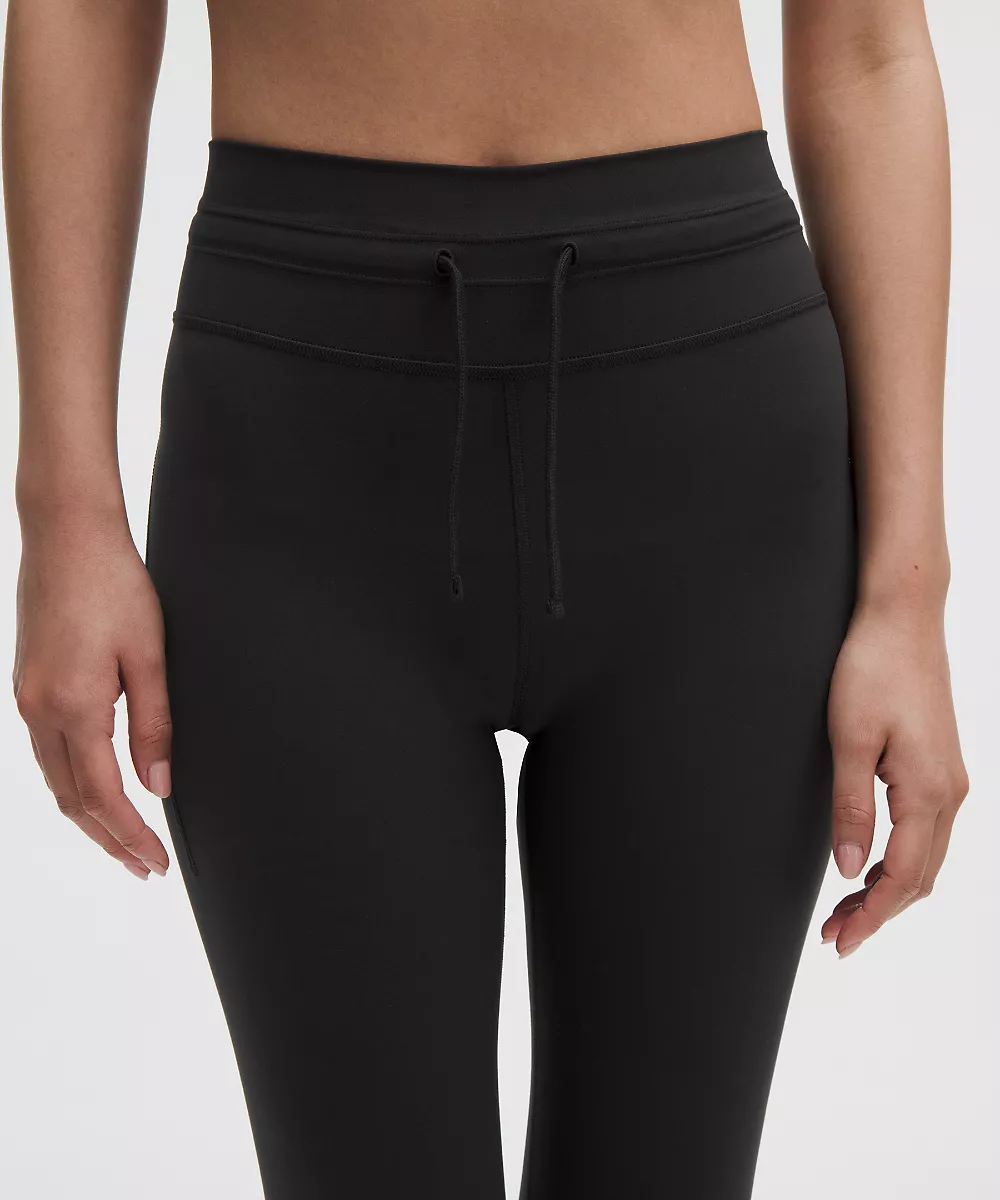 Groove legging taille haute à cordon 25" — Black, view 2