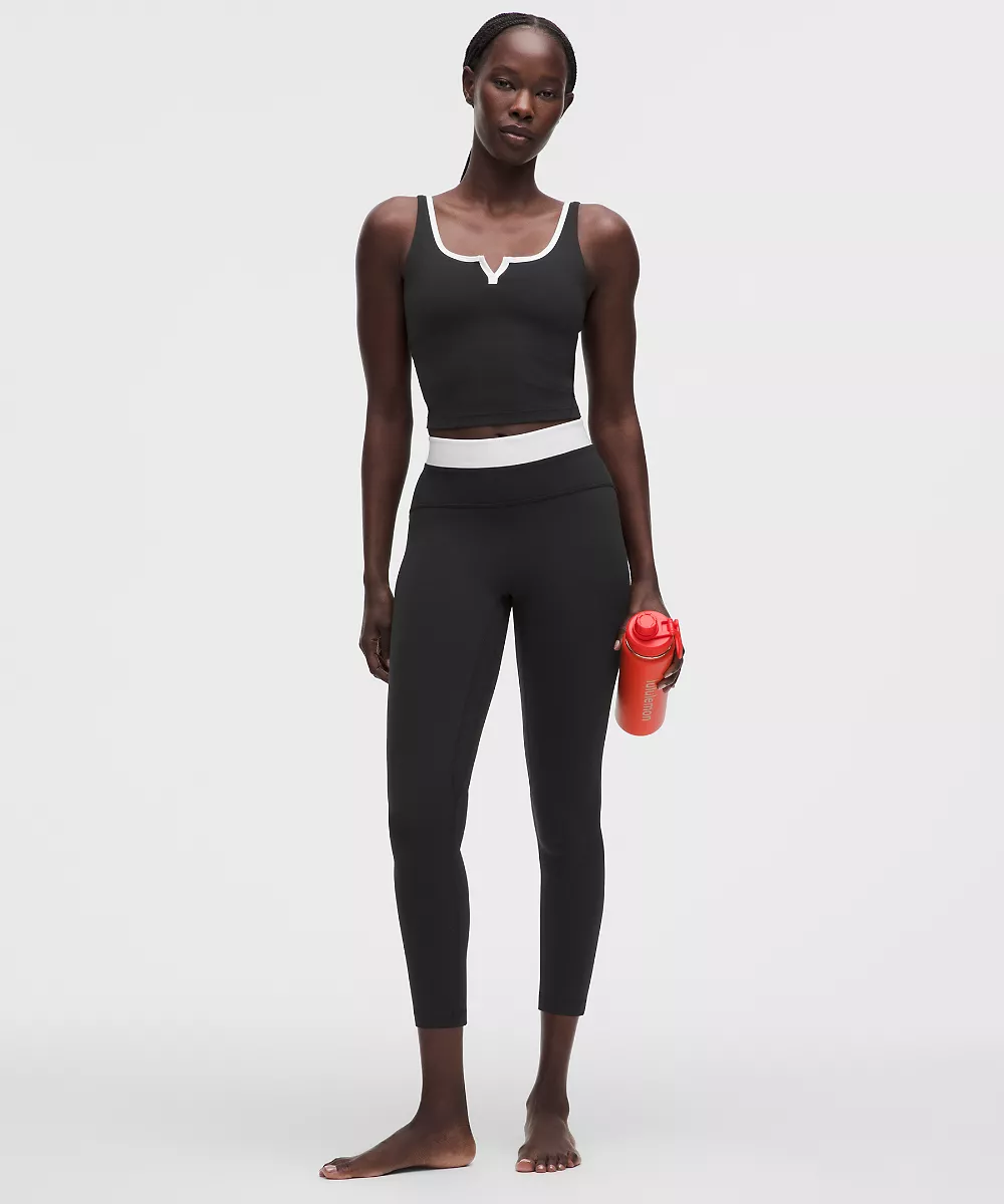 lululemon Align No Line™ pantalon taille haute 25" *Waist — Black/White, view 1