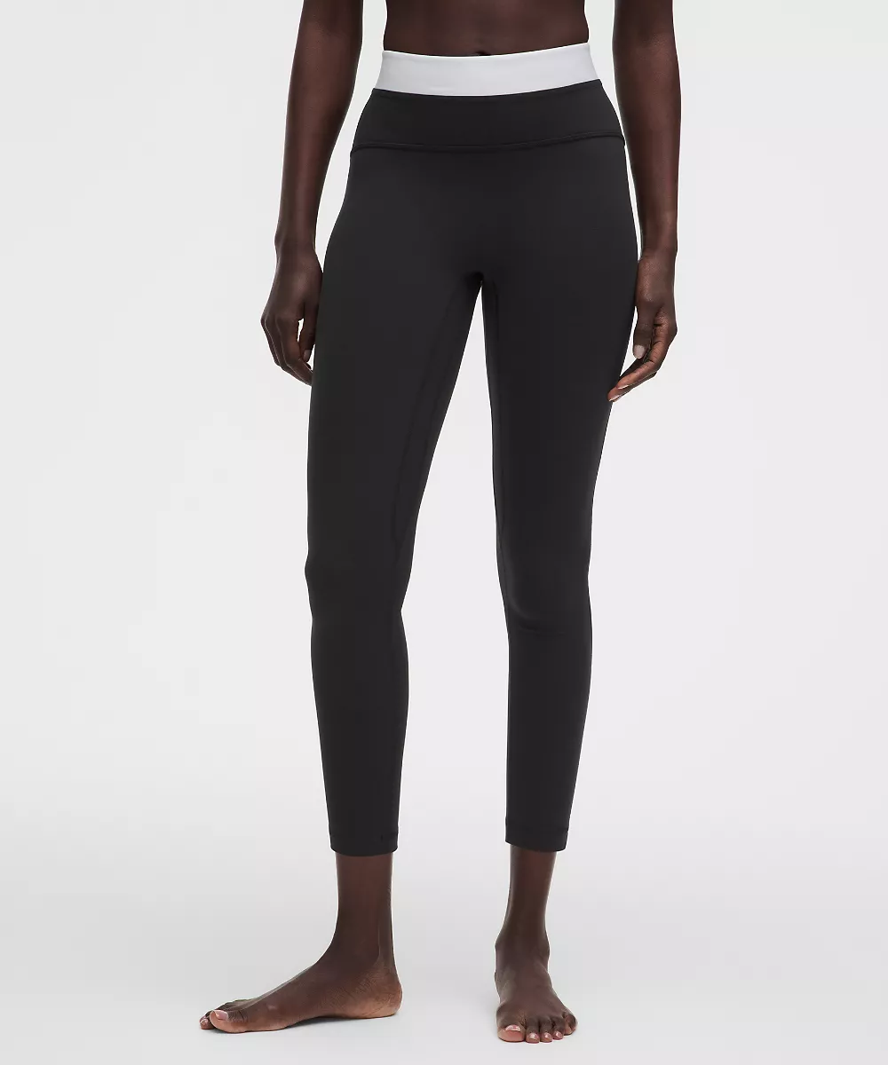 lululemon Align No Line™ pantalon taille haute 25" *Waist — Black/White, view 2