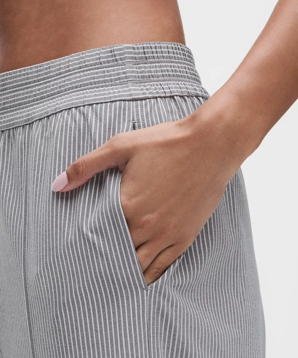 Pantalon taille mi-haute Breezily *Short — Hype Stripe Raceway Grey White, view 5