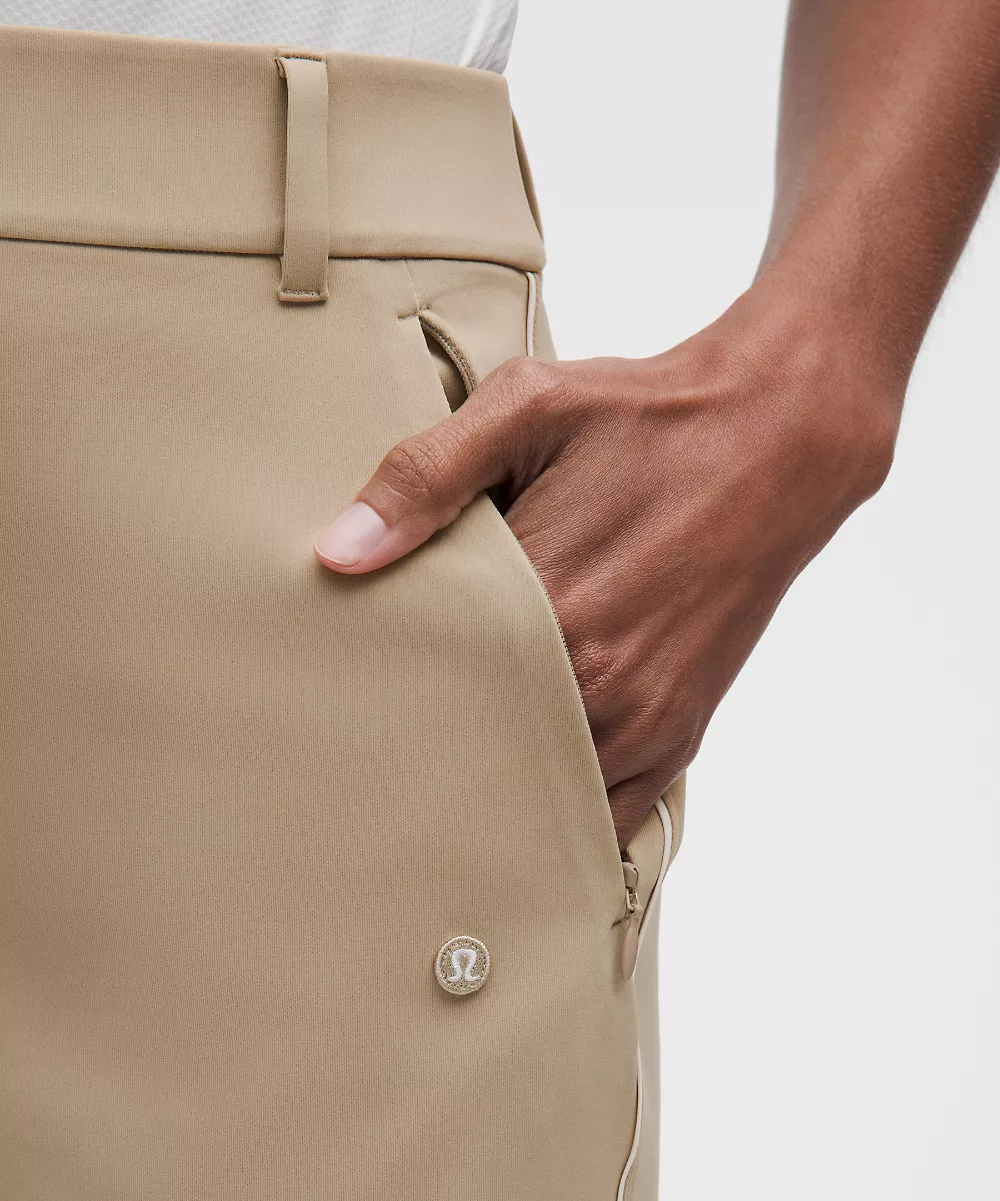 Pantalon de golf court taille haute à enfiler 16" — Wacky Khaki/Light Ivory, view 5