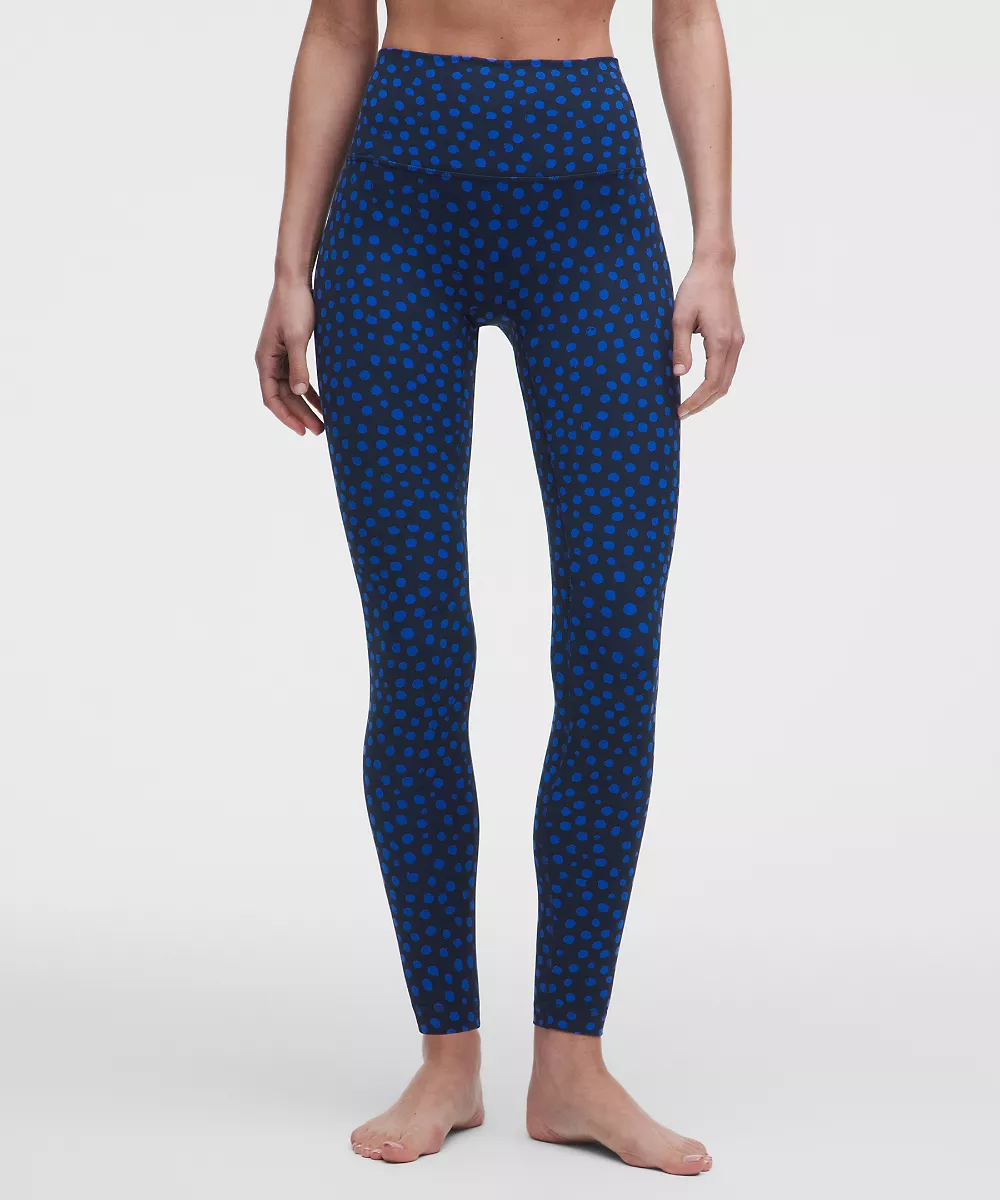 lululemon Align No Line™ pantalon taille haute 28" — Stamp Dot Beach Ball Blue True Navy, view 2