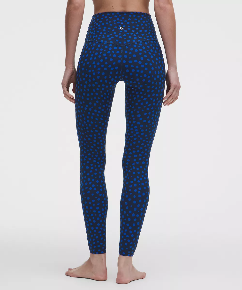 lululemon Align No Line™ pantalon taille haute 28" — Stamp Dot Beach Ball Blue True Navy, view 3