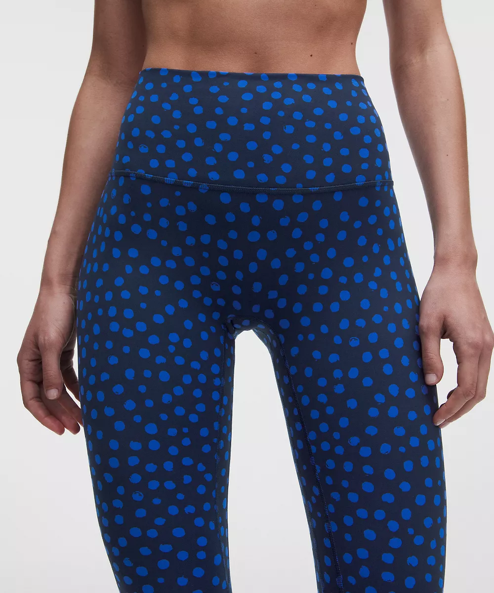 lululemon Align No Line™ pantalon taille haute 28" — Stamp Dot Beach Ball Blue True Navy, view 4