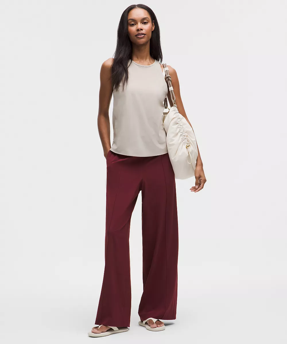 Pantalon taille mi-haute Breezily *Regular — Burgundy Bay, view 1