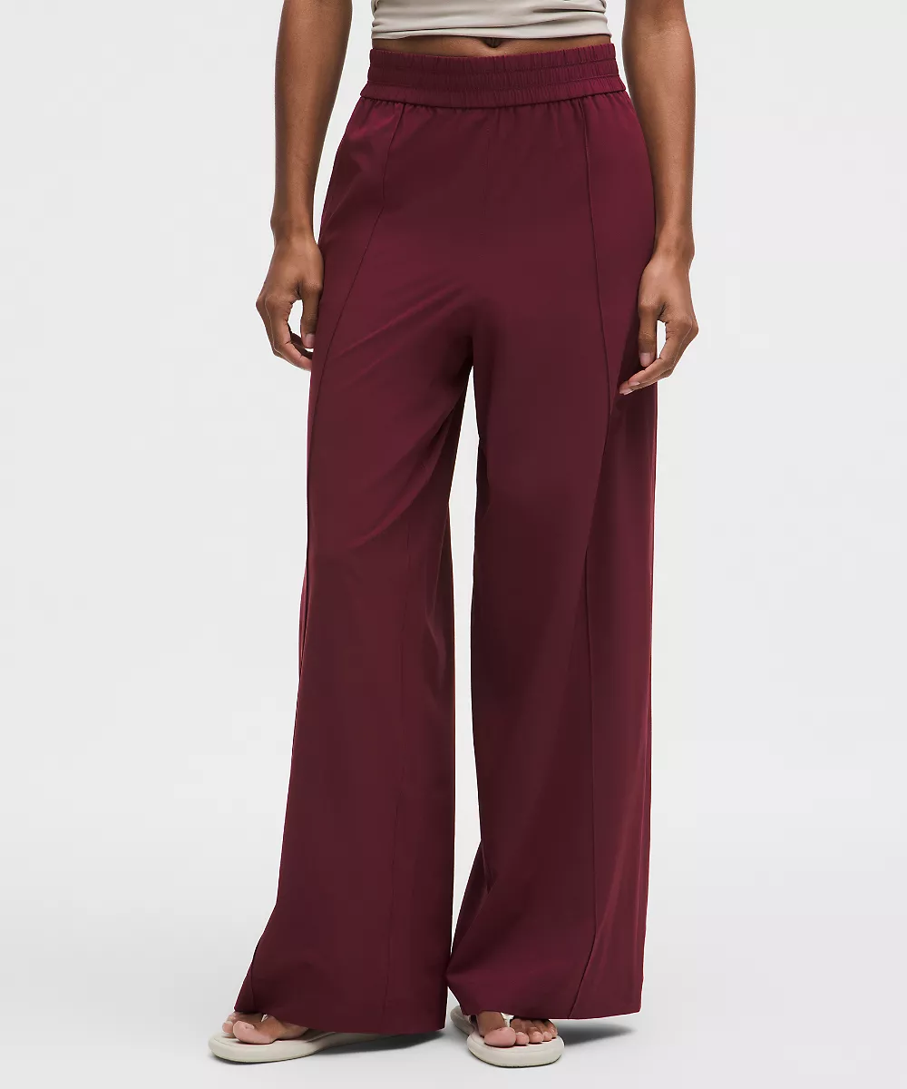 Pantalon taille mi-haute Breezily *Regular — Burgundy Bay, view 2