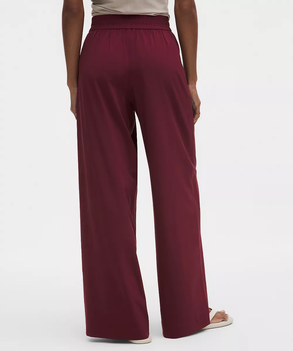 Pantalon taille mi-haute Breezily *Regular — Burgundy Bay, view 3