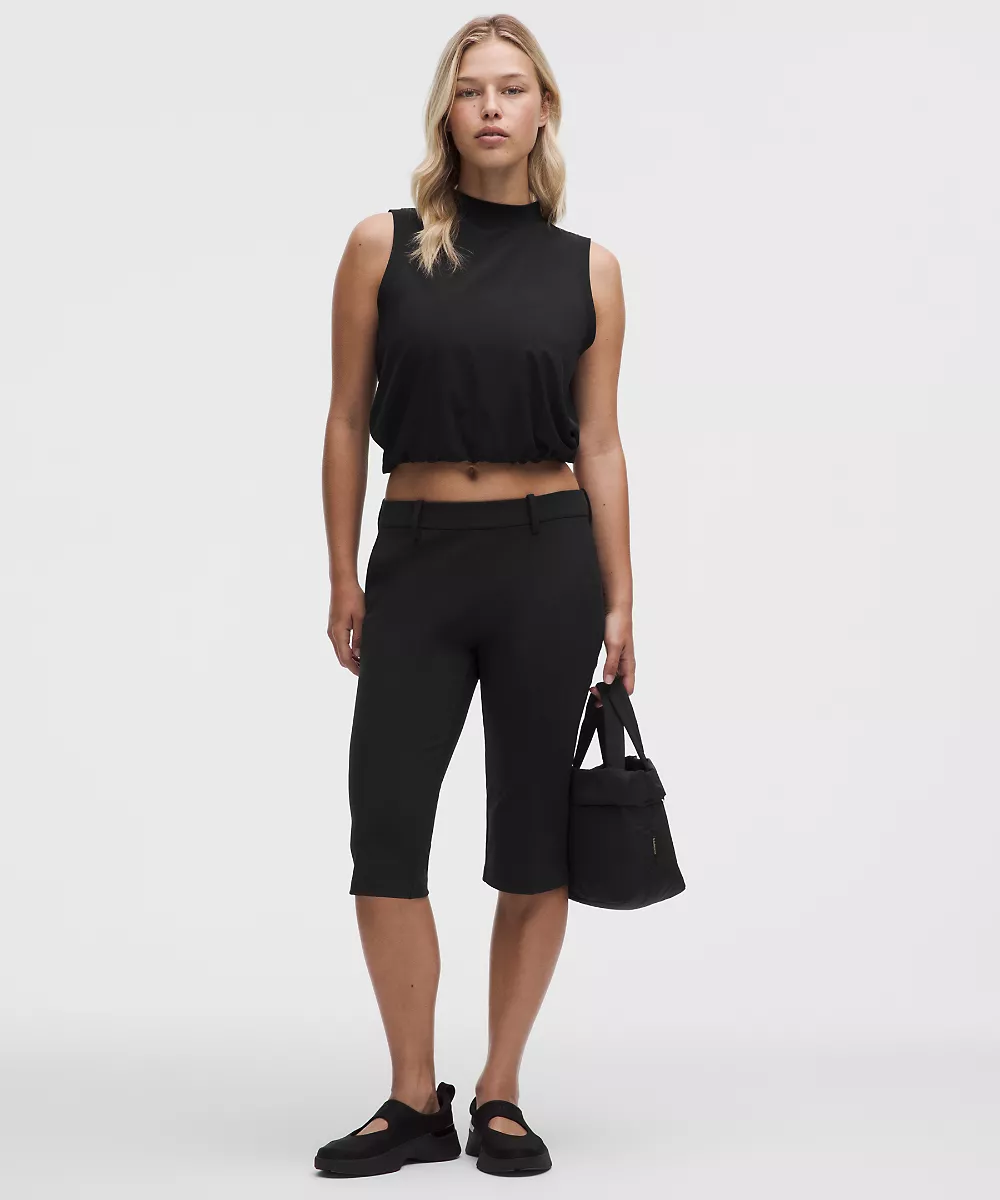 Pantalon capri Daydrift taille basse — Black, view 1