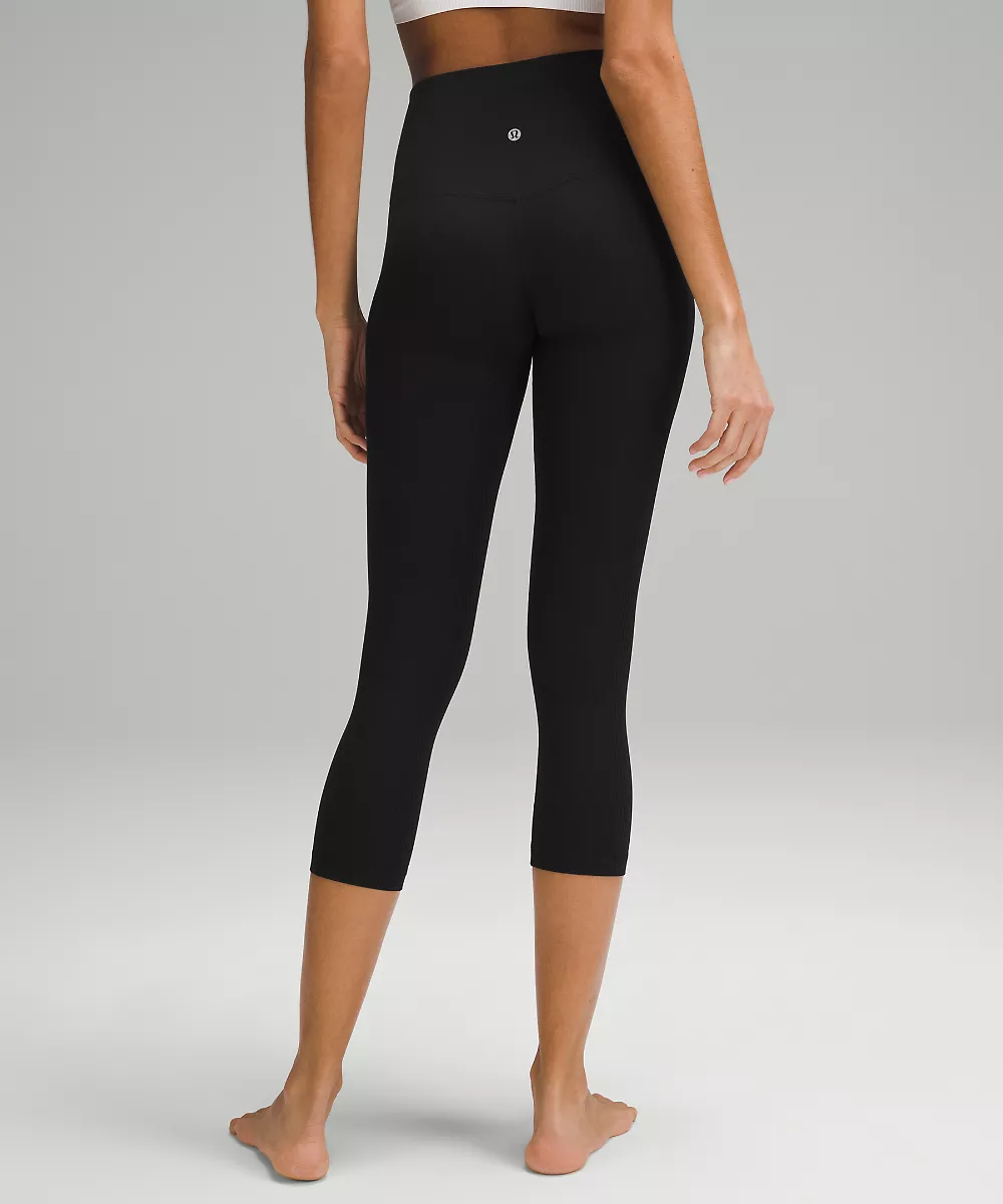lululemon Align™ corsaire taille haute côtelé 23" — Black, view 3