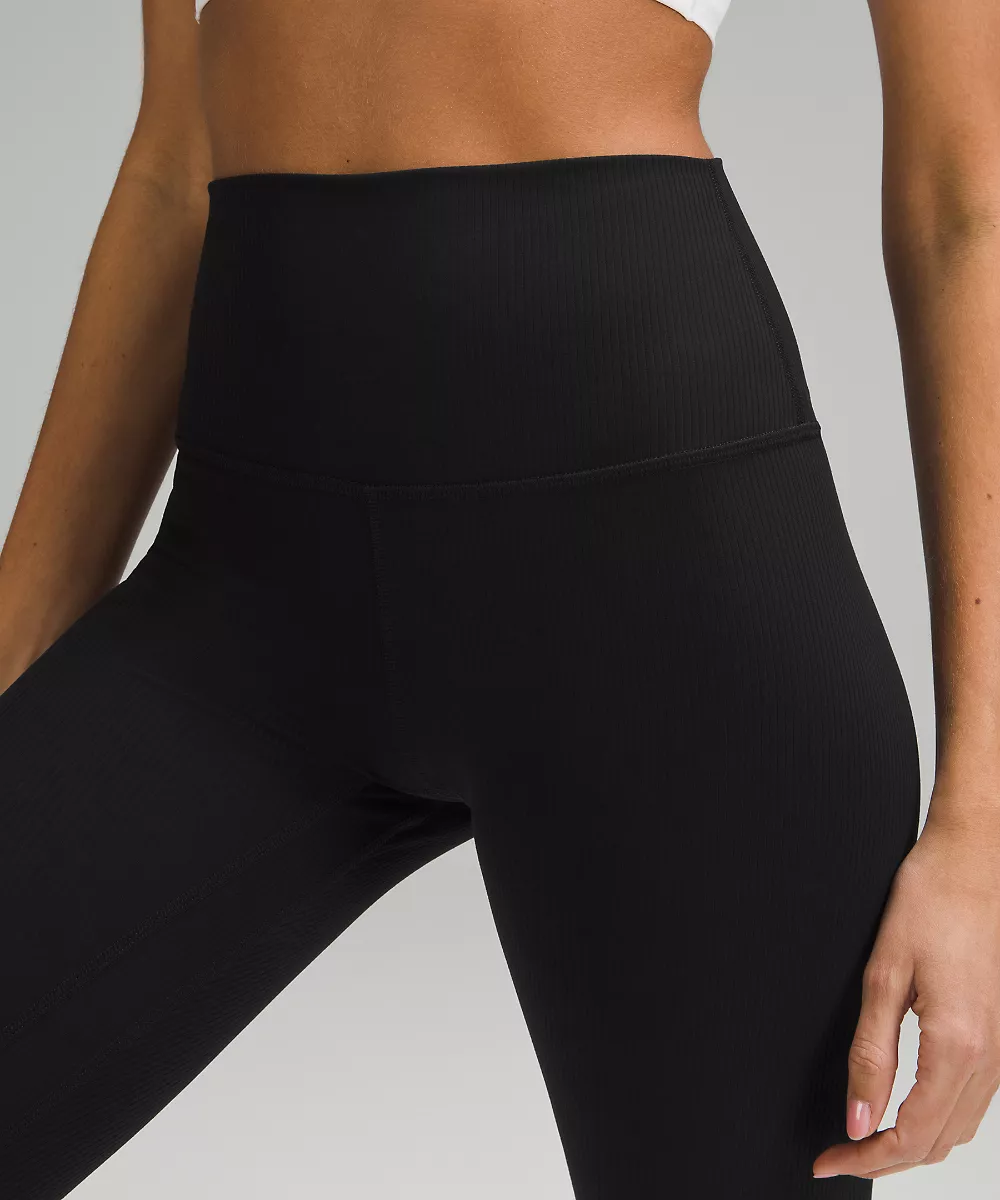 lululemon Align™ corsaire taille haute côtelé 23" — Black, view 4