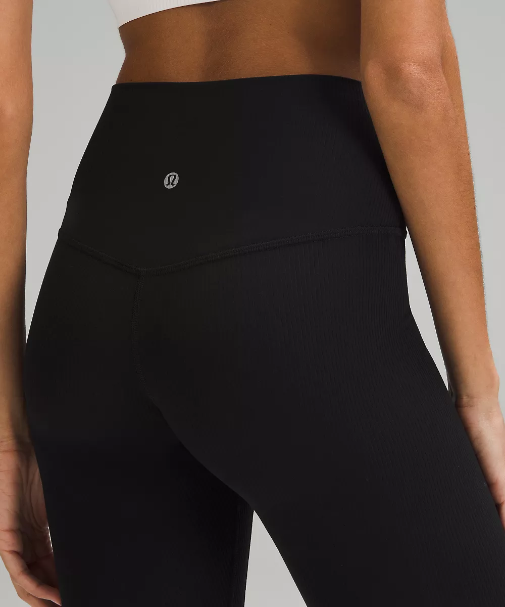lululemon Align™ corsaire taille haute côtelé 23" — Black, view 5