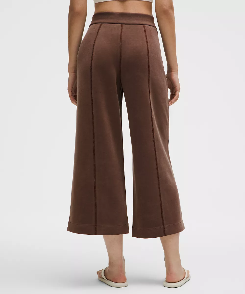 Pantalon court Softstreme taille haute jambe large — Lava Cake, view 3