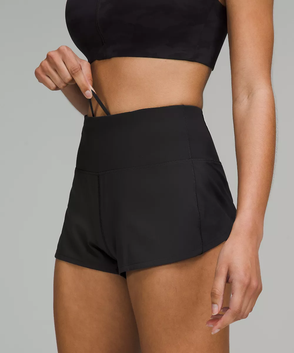 Short Speed Up taille haute doublé 2.5" — Black, view 4
