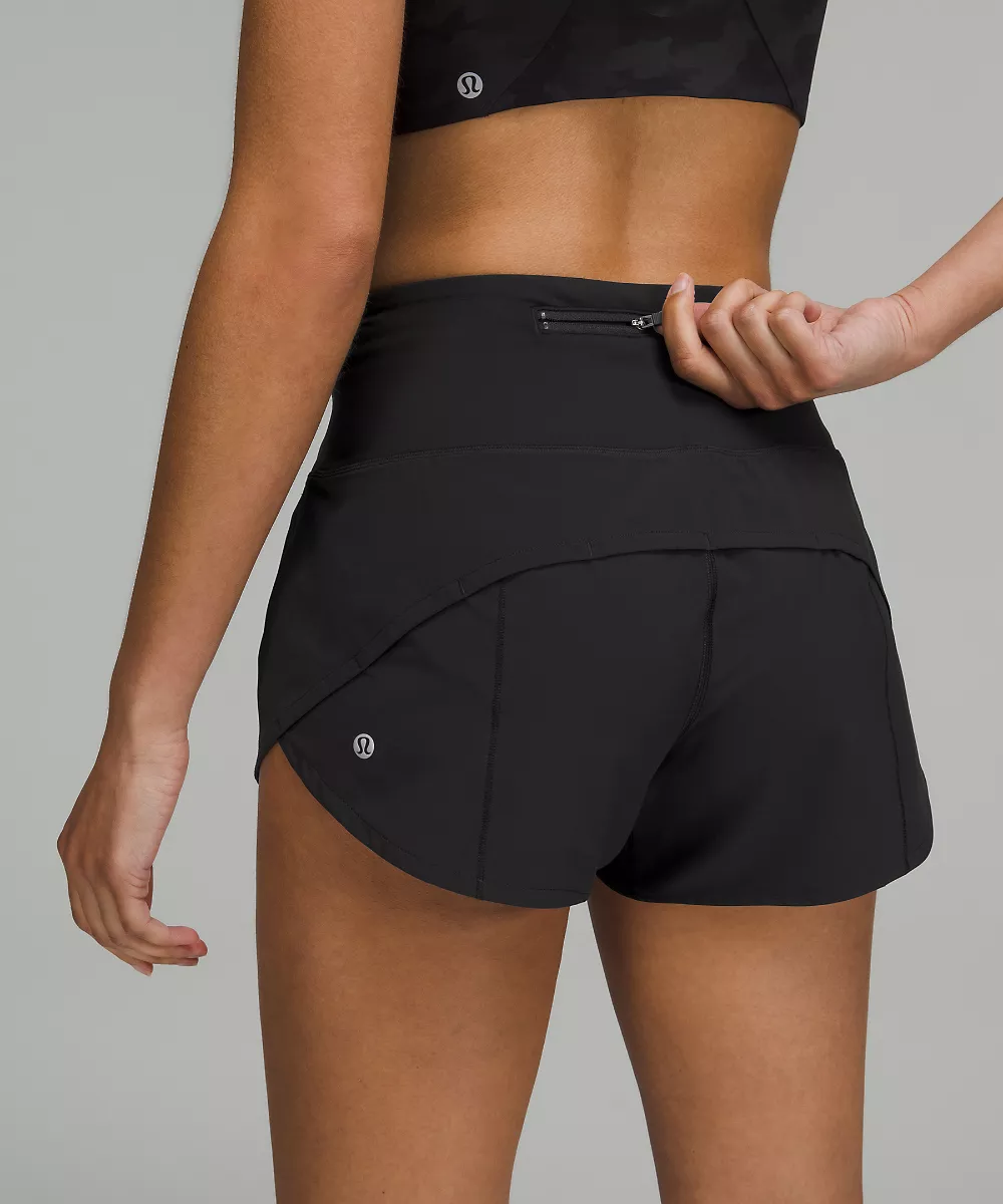 Short Speed Up taille haute doublé 2.5" — Black, view 5