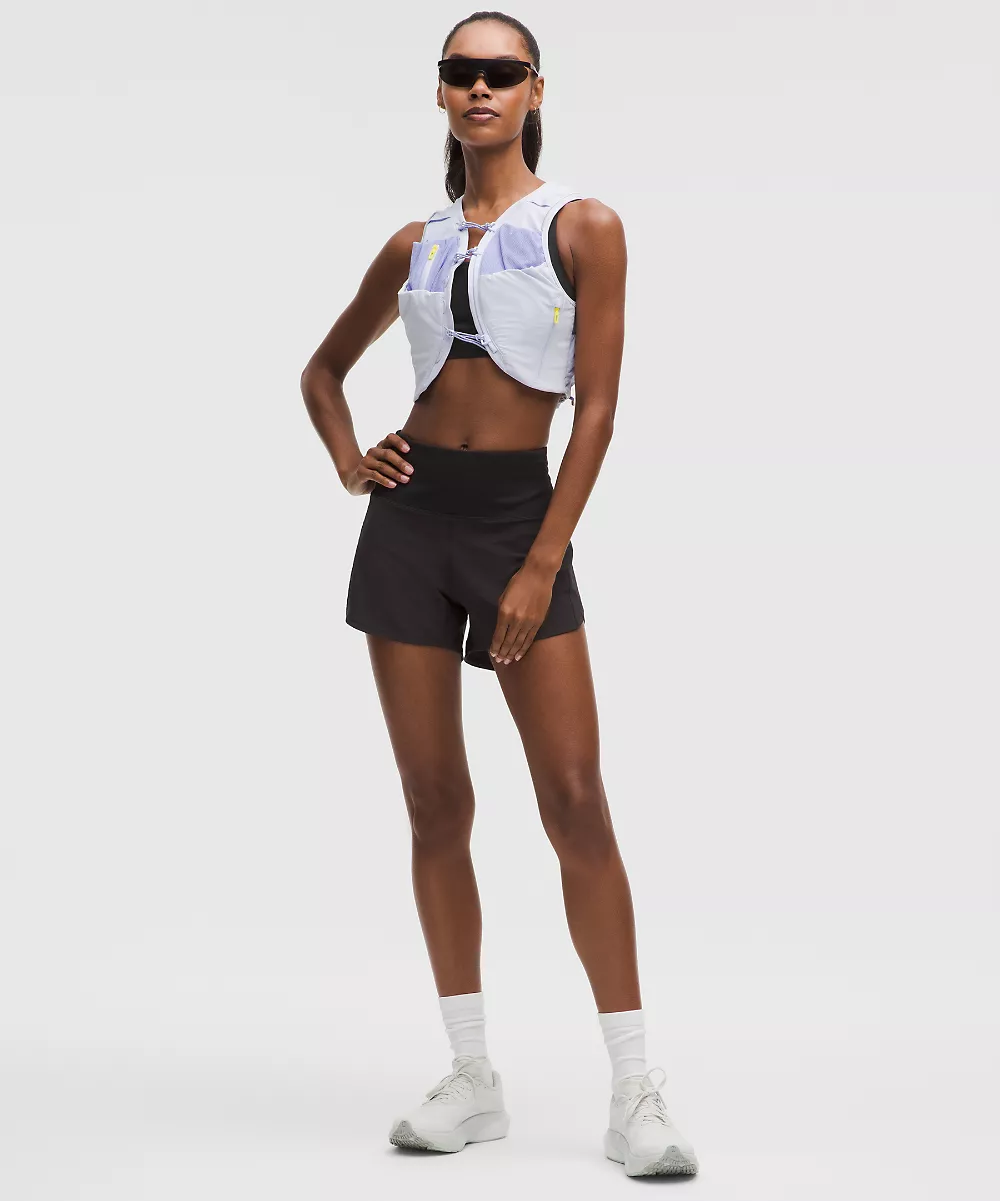 Short Speed Up taille haute doublé 4" — Black, view 1