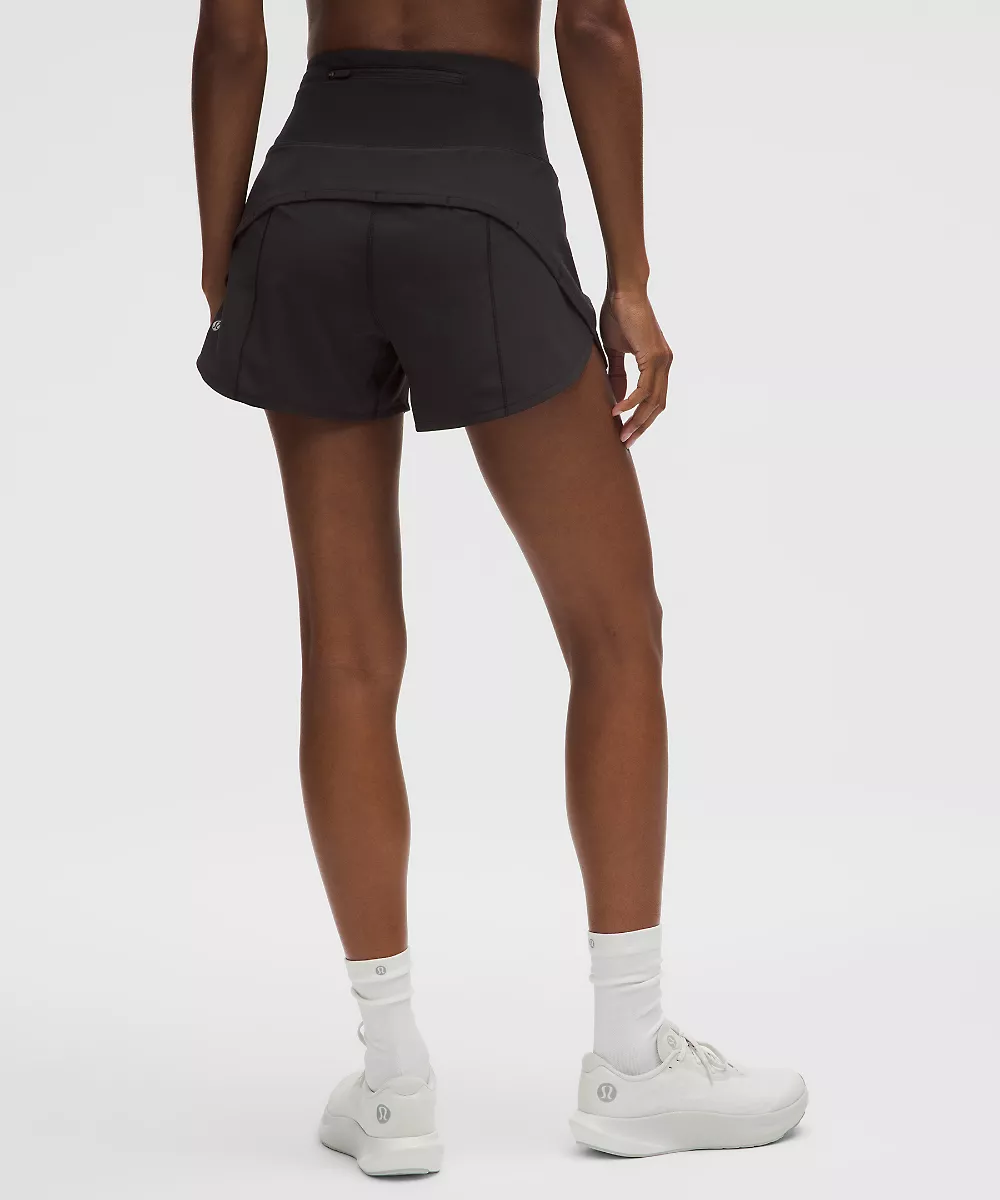 Short Speed Up taille haute doublé 4" — Black, view 3