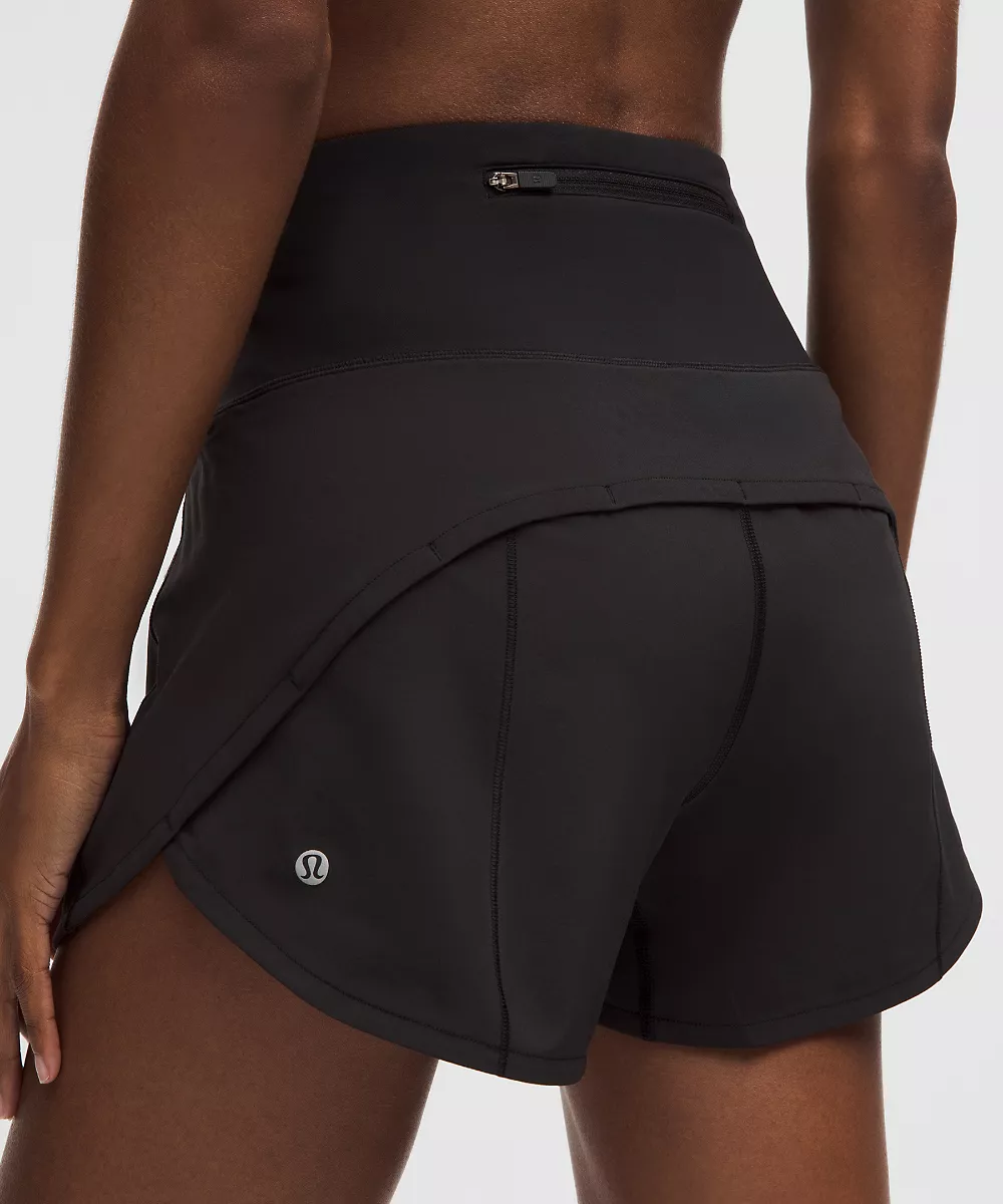 Short Speed Up taille haute doublé 4" — Black, view 5