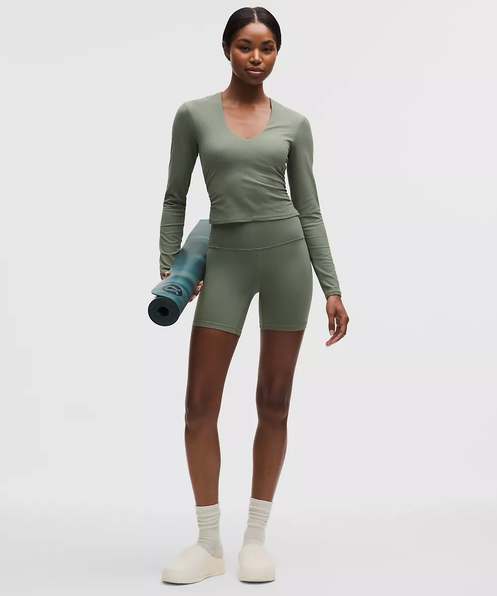 lululemon Align™ short taille haute 6" — Willow Leaf, view 1