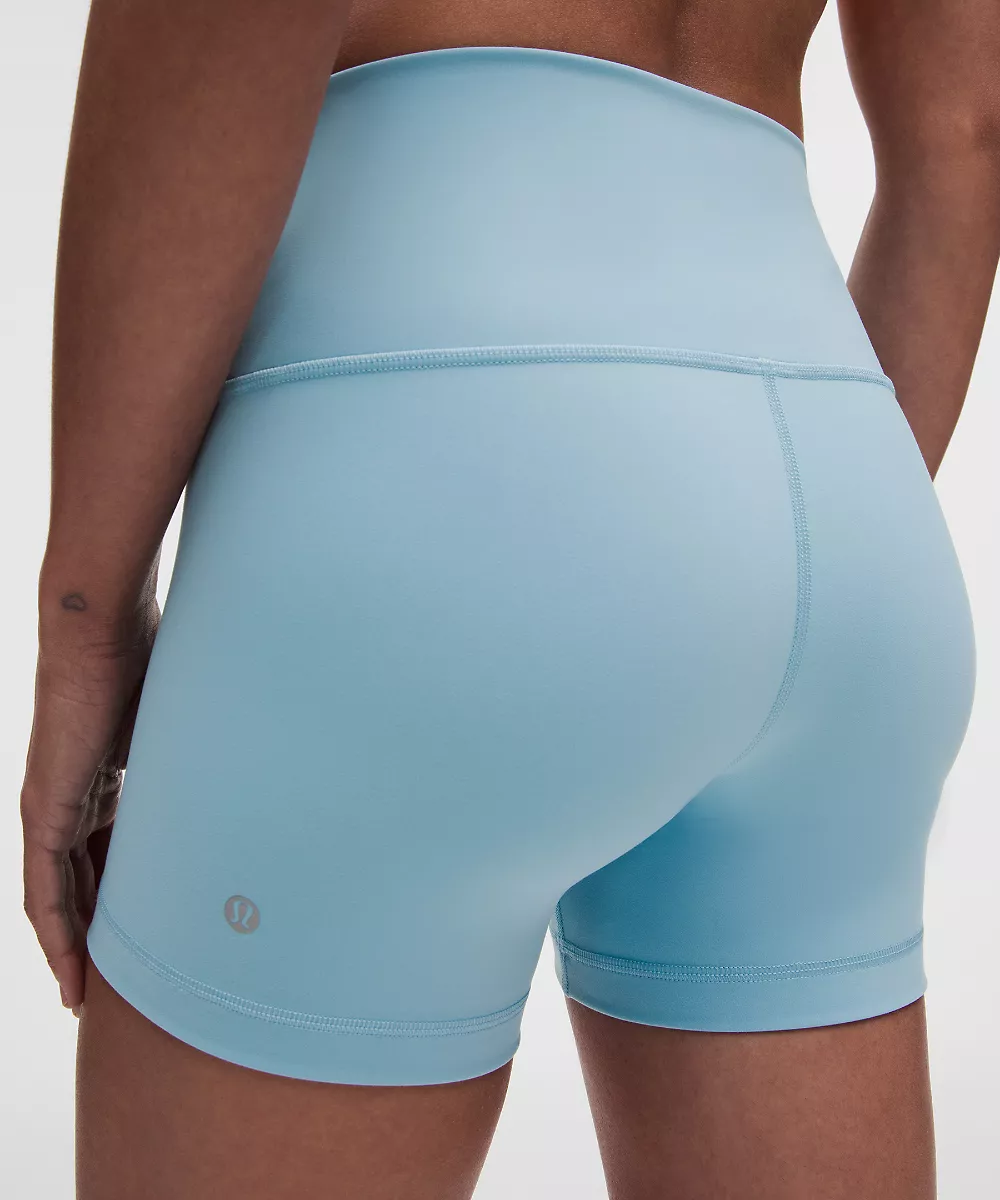 Short taille haute Wunder Train 4" — Seafoam, view 5