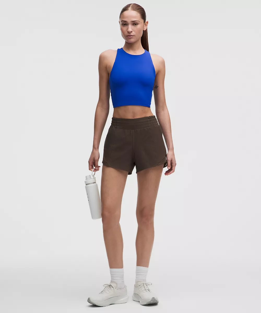 Hotty Hot short doublé taille haute 4" — Walnut Crunch, view 1