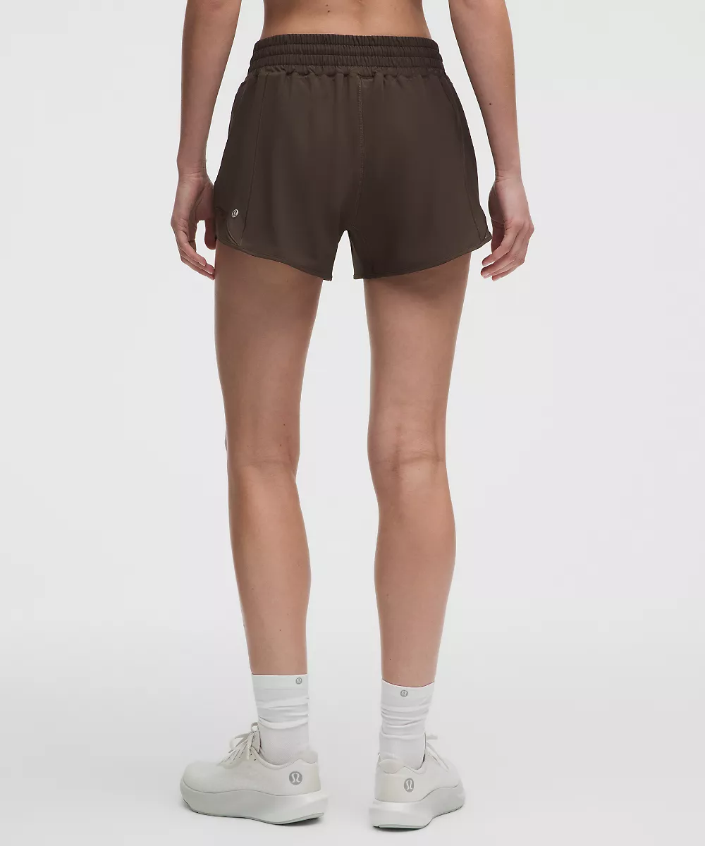 Hotty Hot short doublé taille haute 4" — Walnut Crunch, view 3