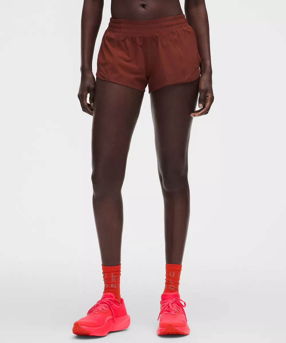 Hotty Hot short doublé taille basse 2.5" — Cranberry Charm, view 2