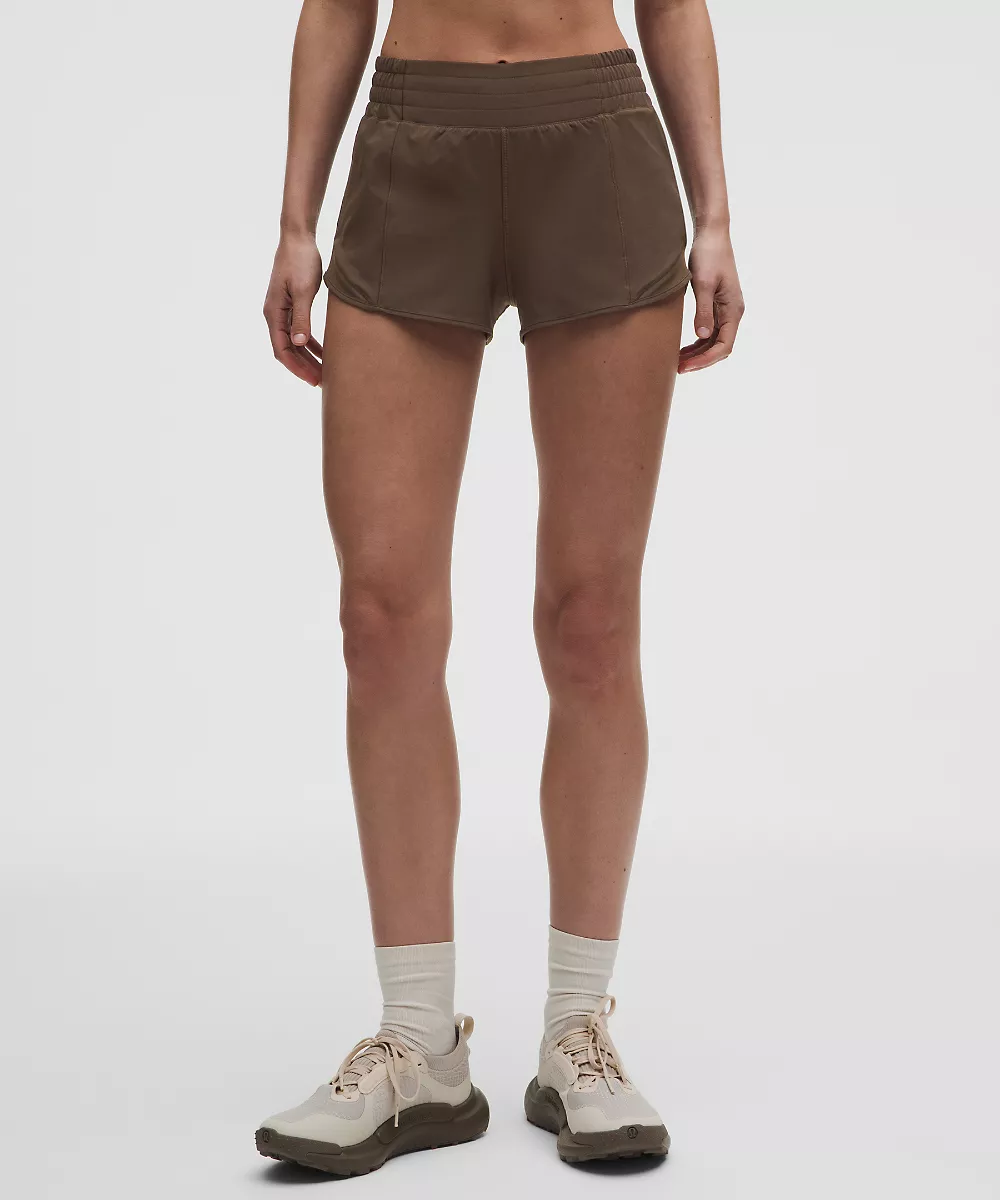 Hotty Hot short doublé taille haute 2.5" — Walnut Crunch, view 2