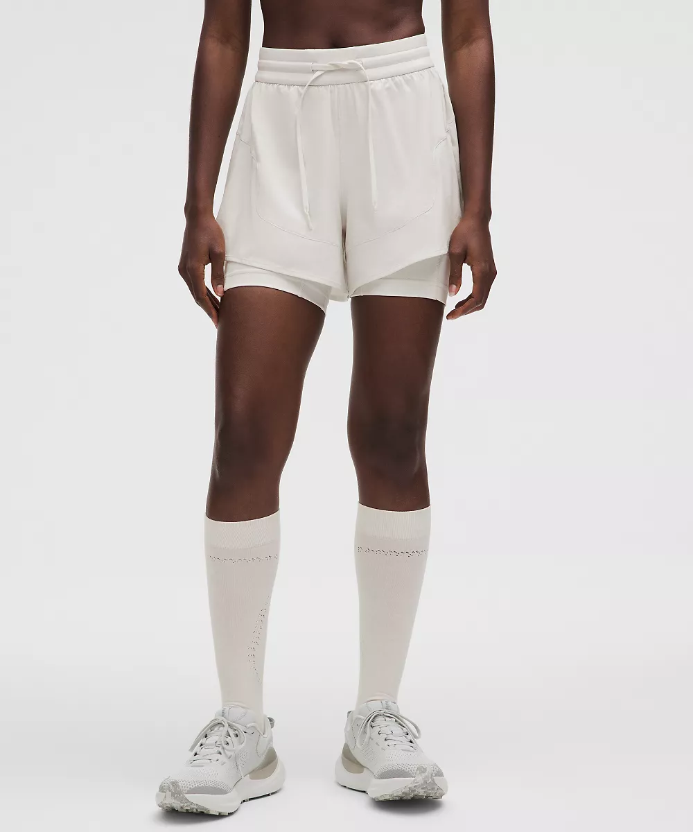 Short Swift 2-en-1 taille haute 6" *SLNSH Collection — Light Vapor, view 1