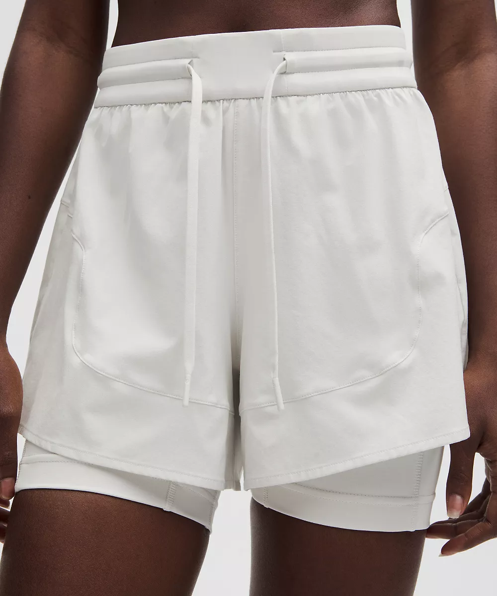 Short Swift 2-en-1 taille haute 6" *SLNSH Collection — Light Vapor, view 4