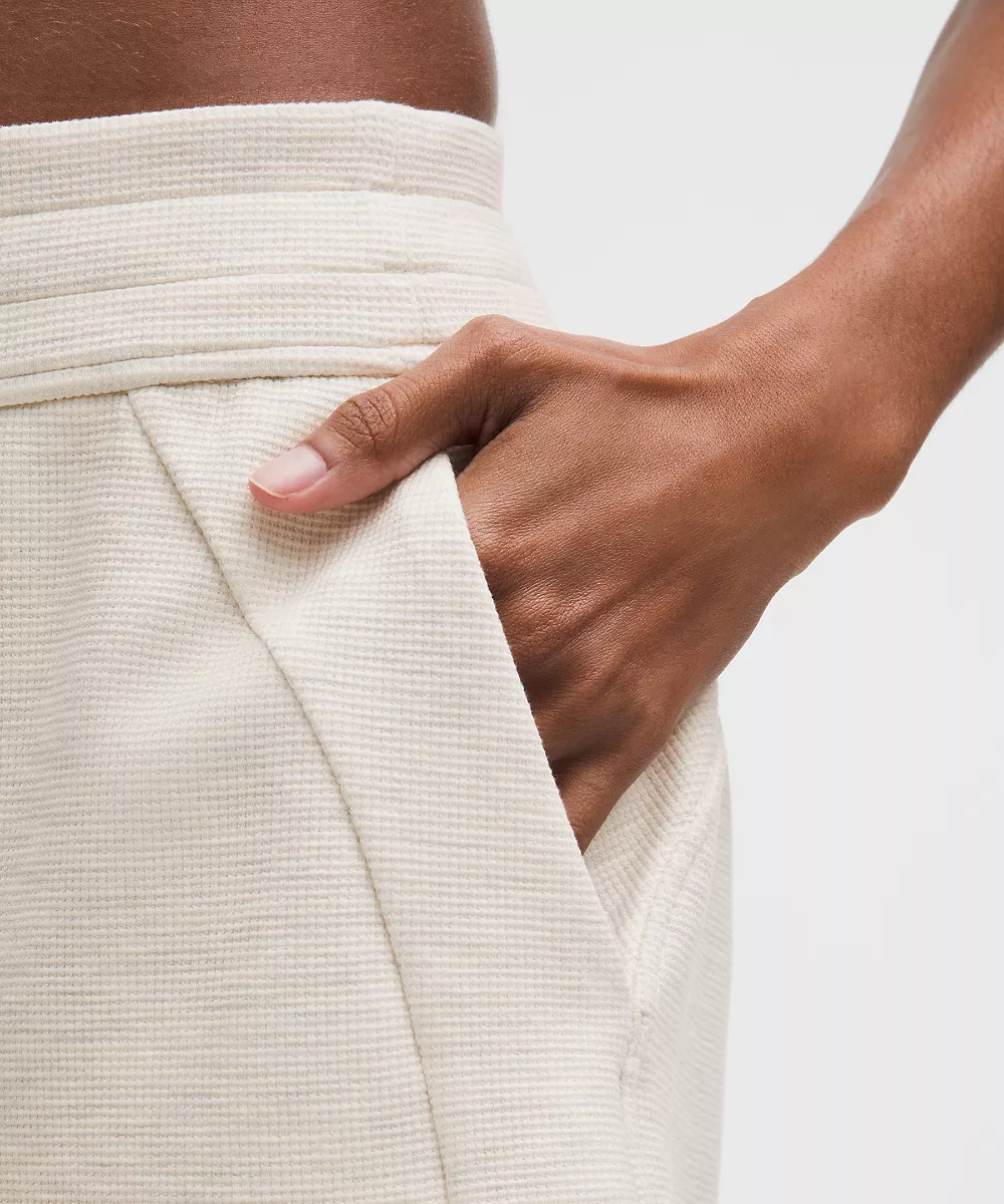 Short taille haute Scuba 5" *Waffle — Heathered Light Ivory, view 5