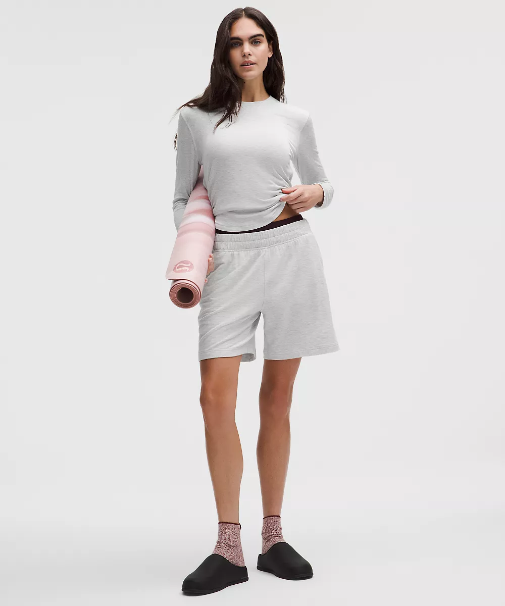 Bermuda taille mi-haute BeCalm — Heathered Core Ultra Light Grey, view 1