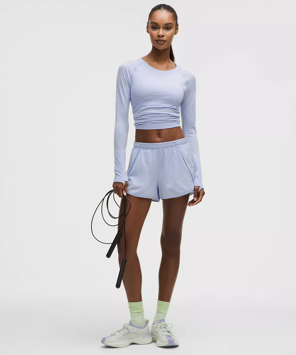 Short Swiftly taille mi-haute 3" — Serene Blue/Serene Blue, view 2