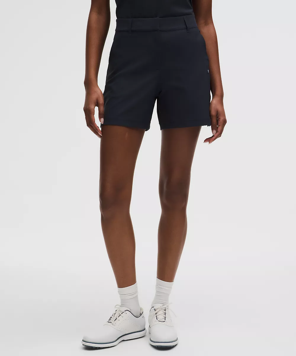 Short de golf en twill extensible 5" — True Navy, view 2