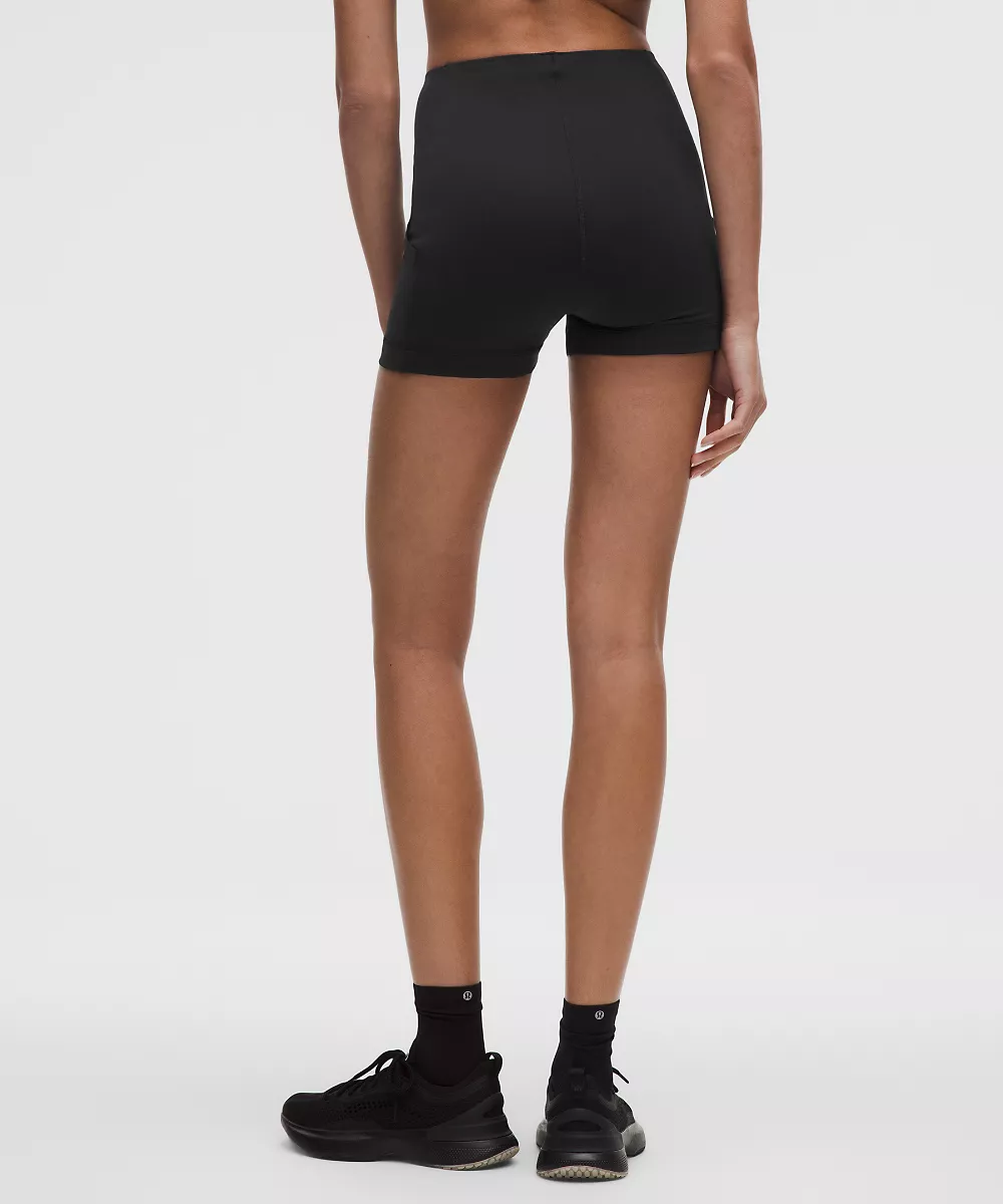 Short de tennis à superposer taille haute 3.5" — Black, view 3