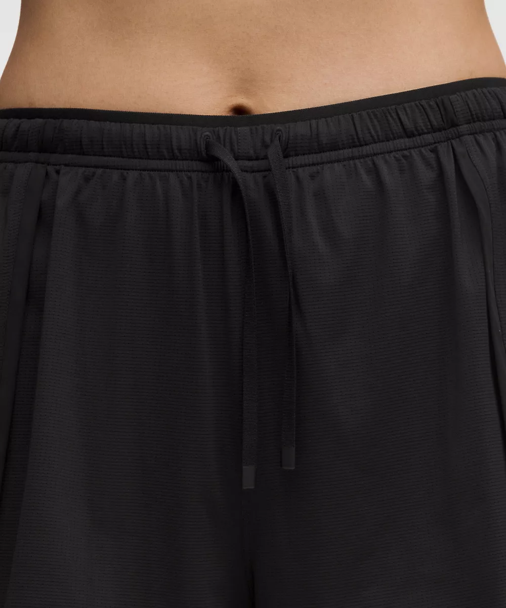 Short de running léger 2-en-1 taille haute — Black, view 4