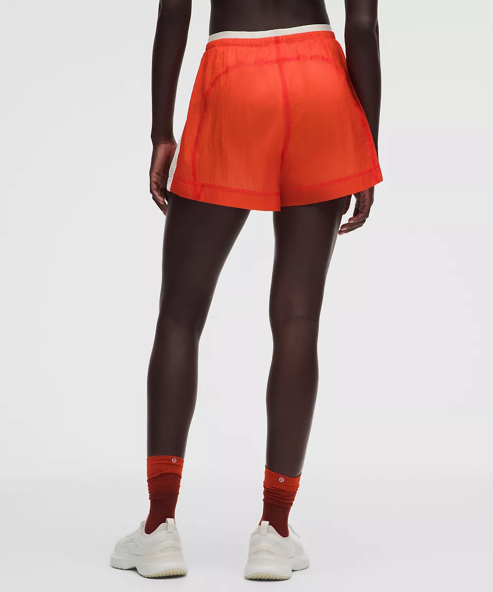 License to Train short texturé taille haute 4" — Cherry Ember/Light Ivory, view 3