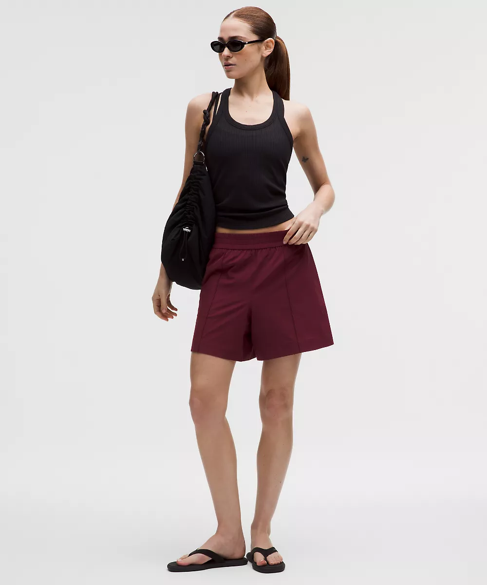 Short taille mi-haute Breezily 6" — Burgundy Bay, view 1