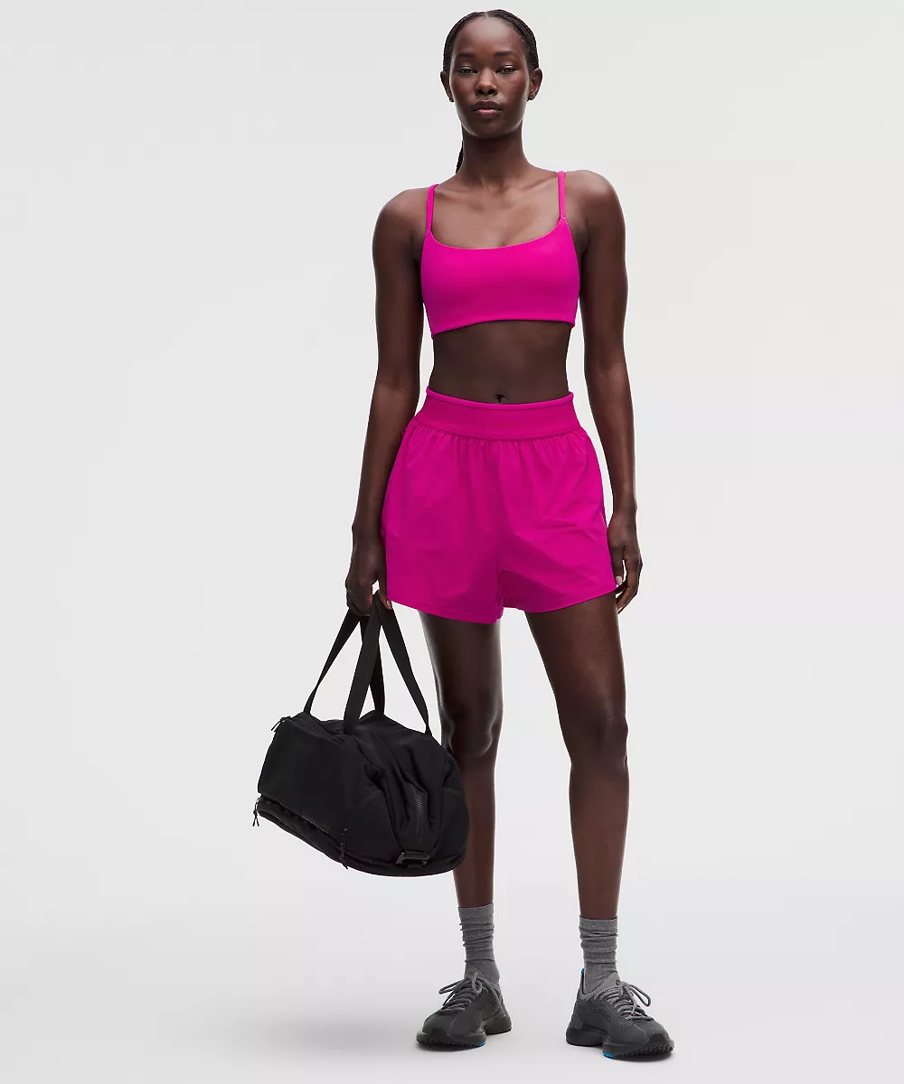 License to Train short 2-en-1 taille super haute — Pink Flare, view 2