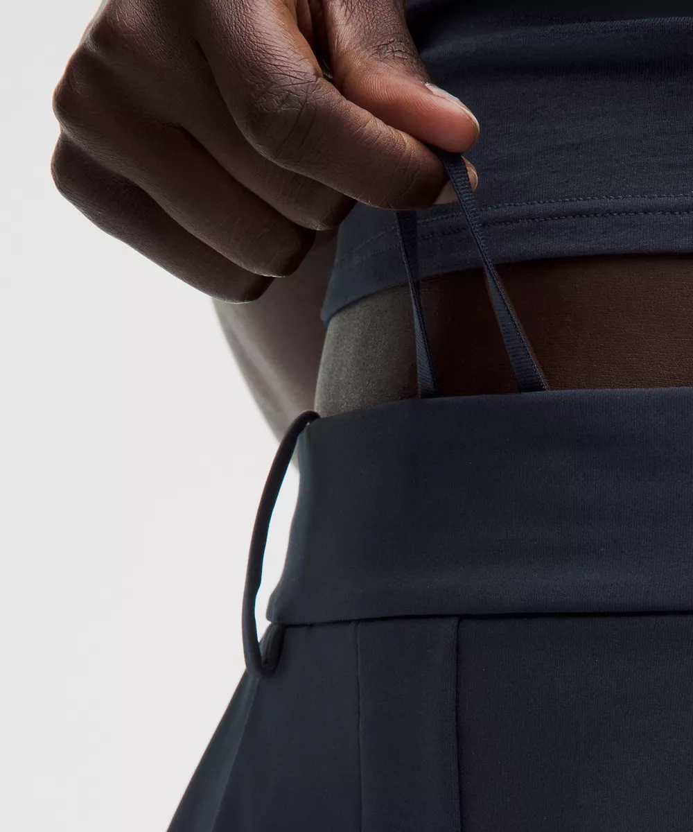 Short plissé Daydrift taille haute 7" — True Navy, view 4