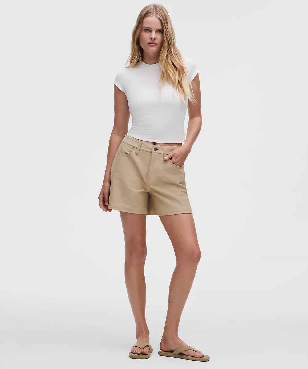 Short EasyFive taille mi-haute 4,5" — Wacky Khaki, view 1