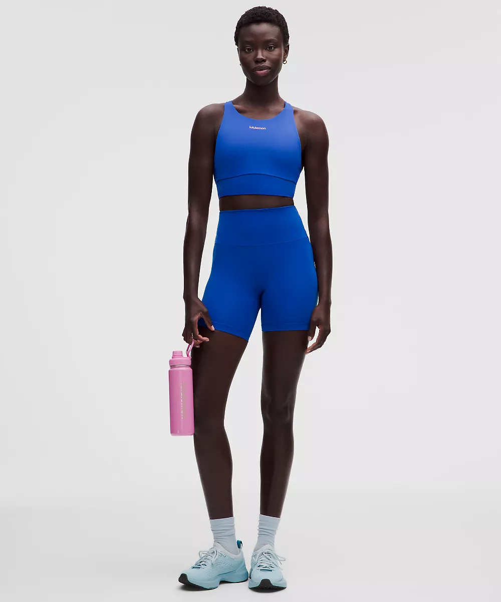 Short taille haute sans démarcation Wunder Train 6" — Beach Ball Blue, view 1