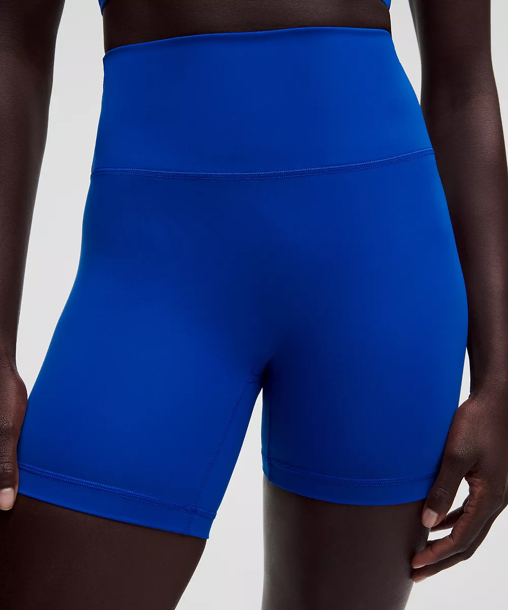 Short taille haute sans démarcation Wunder Train 6" — Beach Ball Blue, view 5