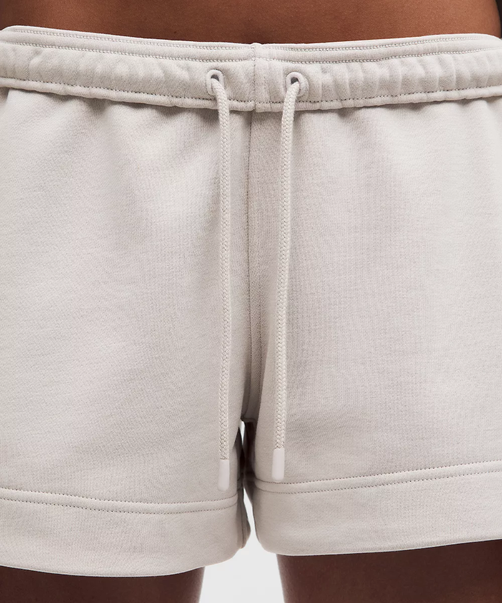 Short en molleton français taille mi-haute 3,5" — Downtown Tan, view 4