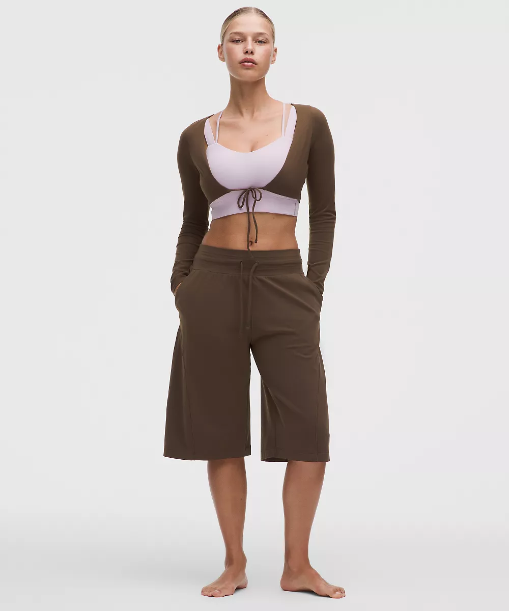 Groove bermuda taille mi-haute coupe décontractée — Walnut Crunch, view 1