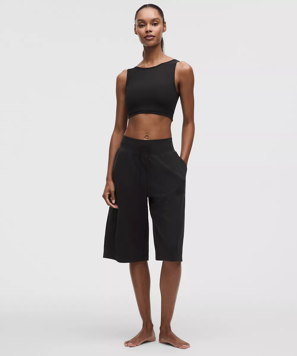 Groove bermuda taille mi-haute coupe décontractée — Black, view 1