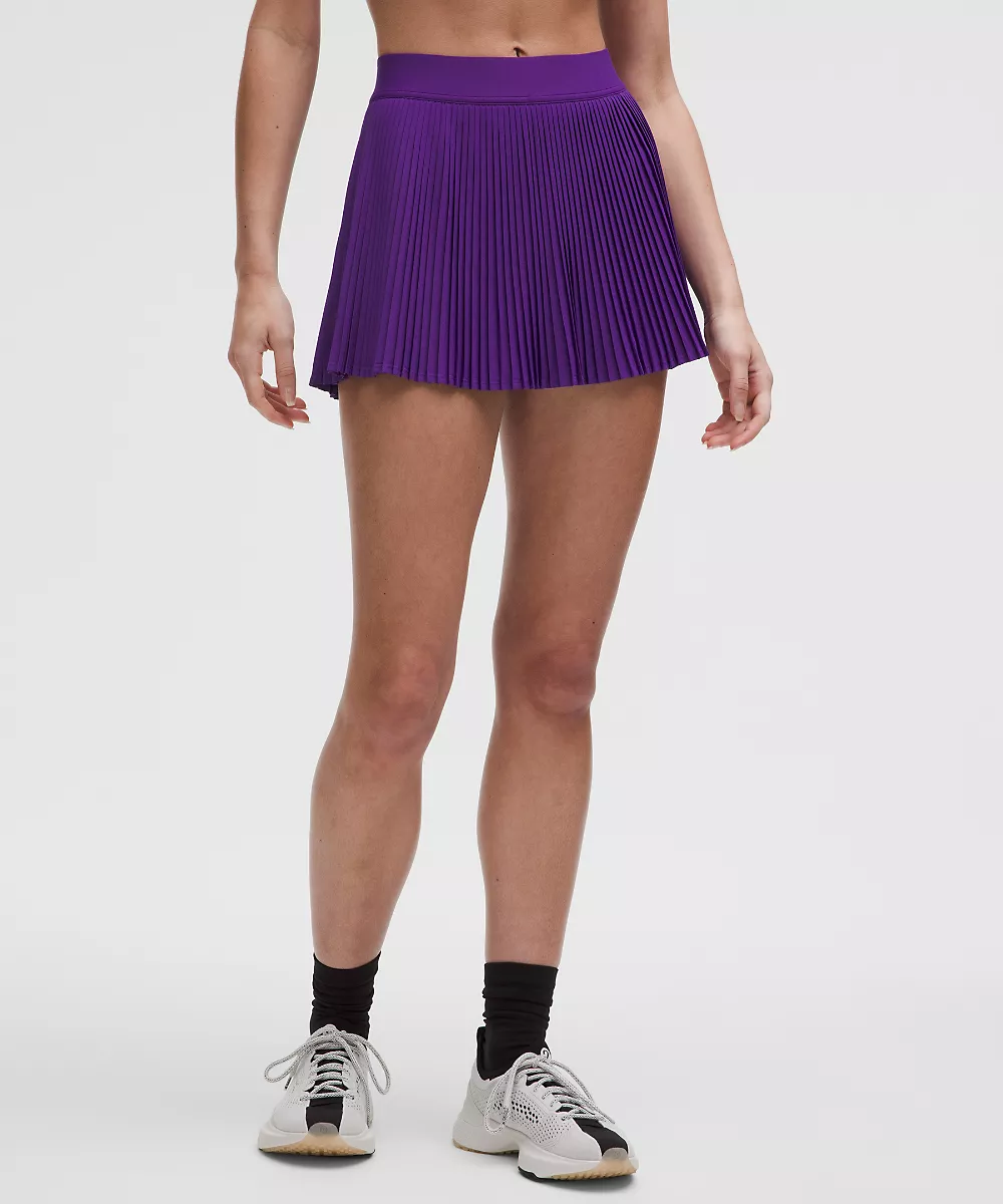 Jupe de tennis taille haute RePleat — College Purple, view 1