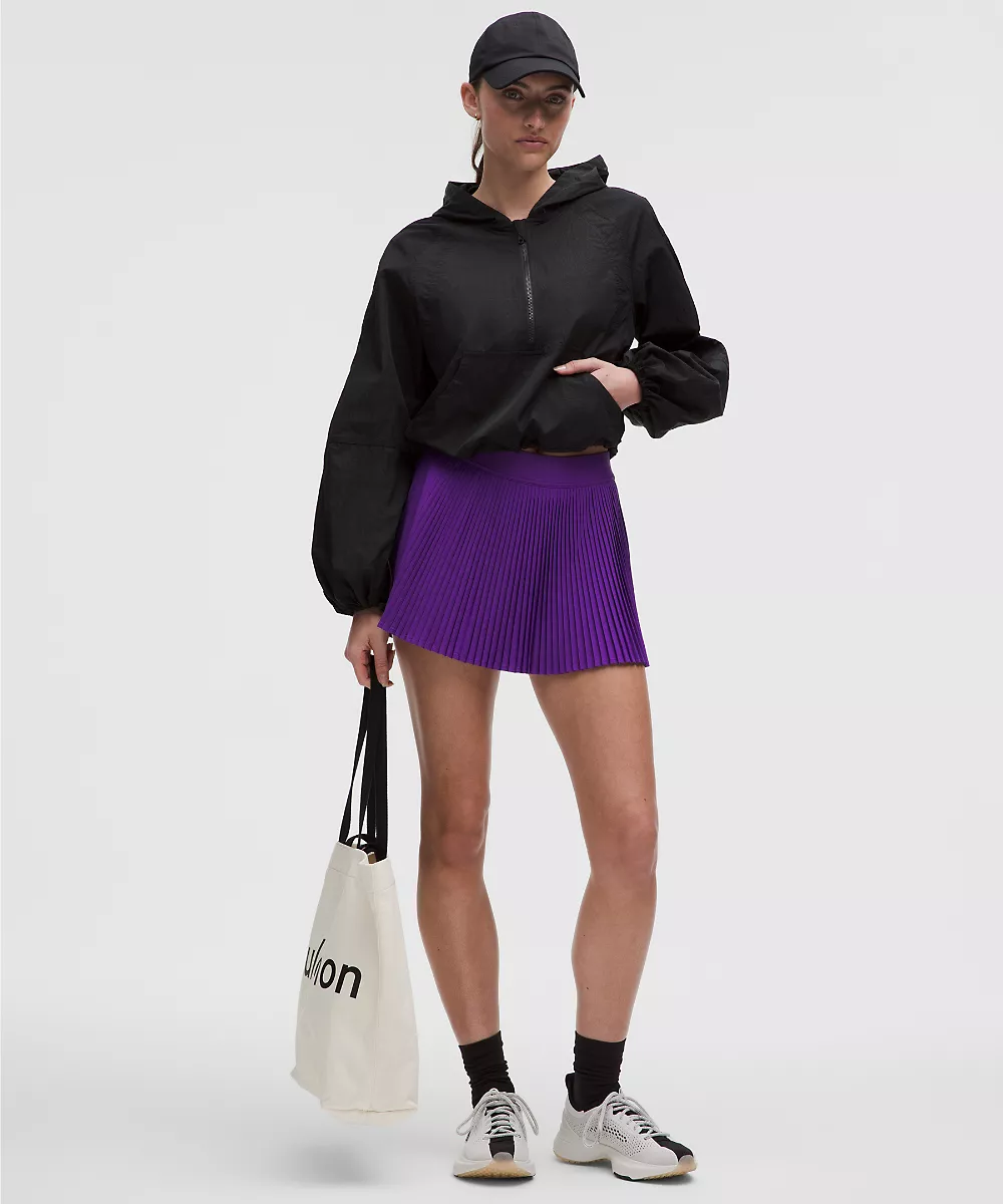 Jupe de tennis taille haute RePleat — College Purple, view 2