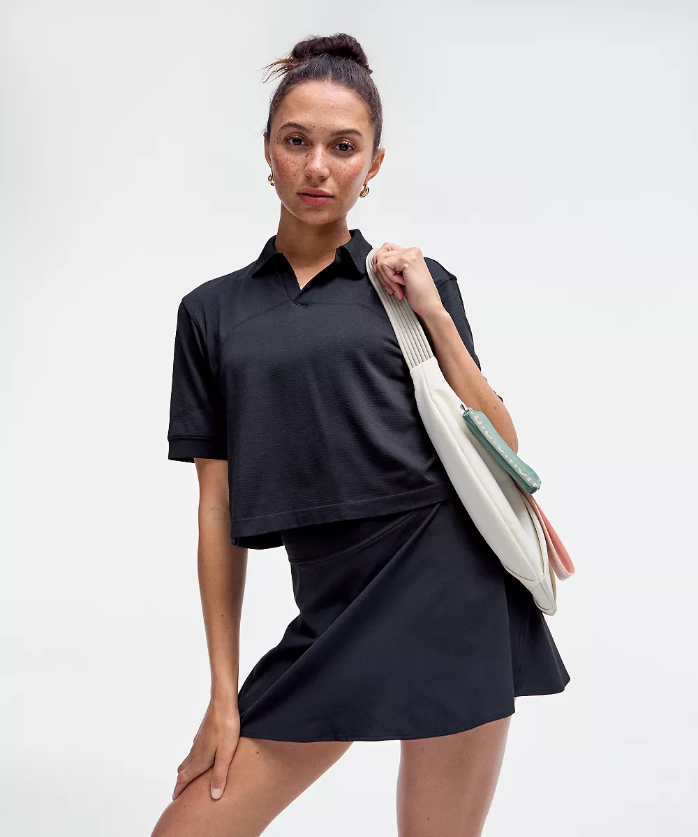 Jupe de tennis légère taille haute — Black, view 1