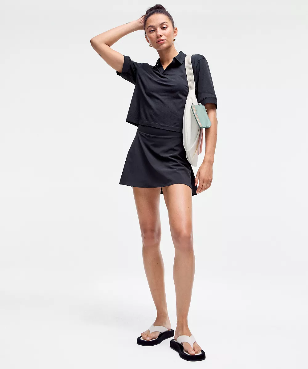 Jupe de tennis légère taille haute — Black, view 2